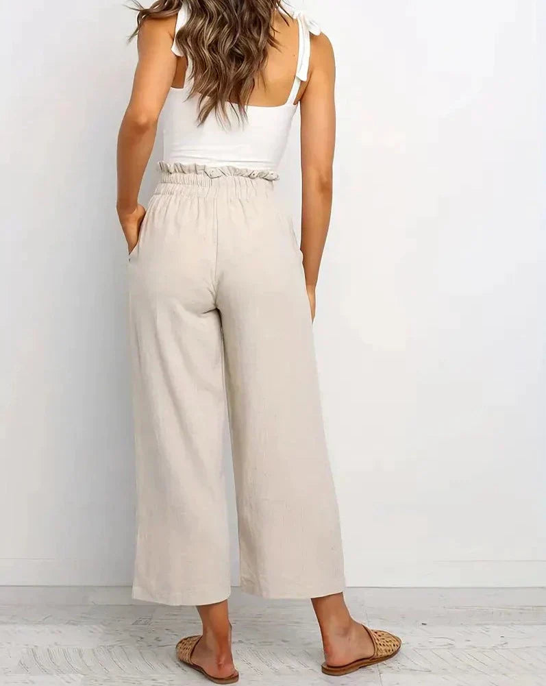 Yamira - Pantalones de Lino Cómodos
