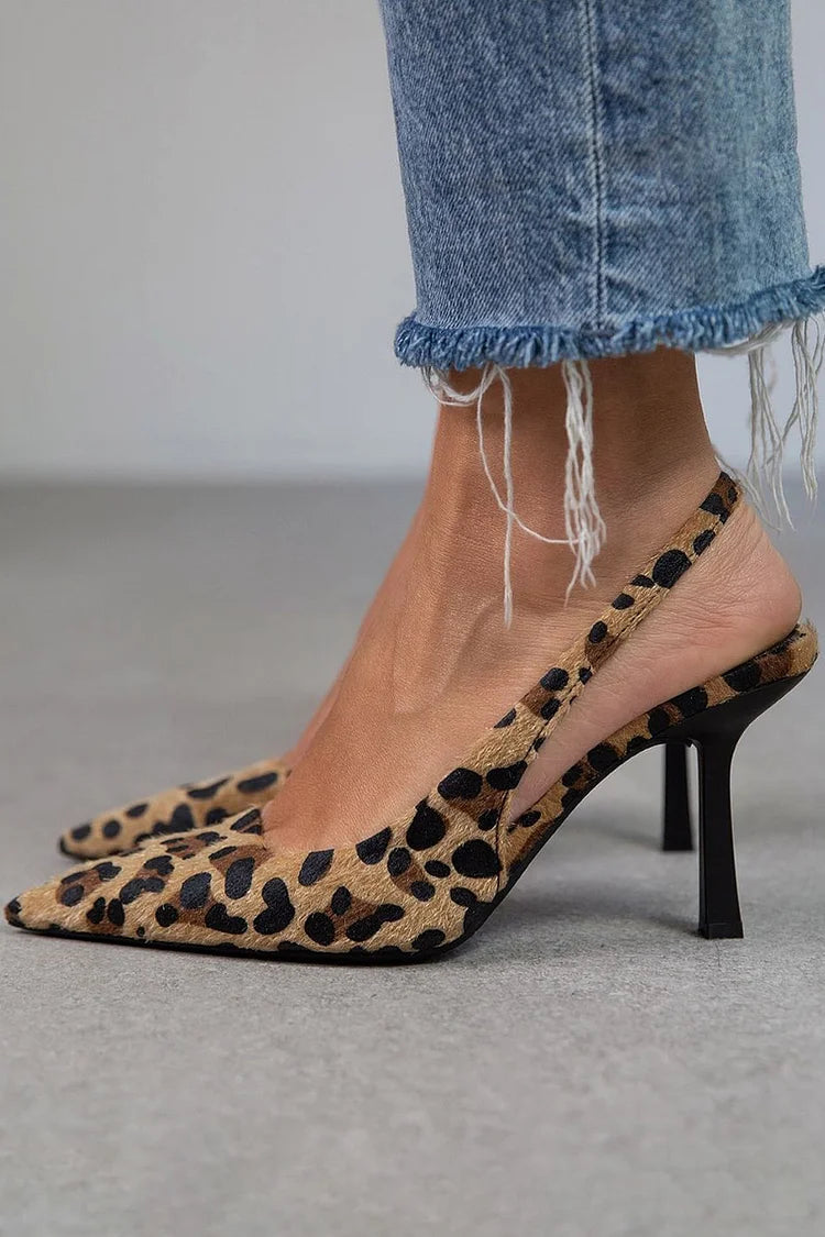 Ambra™ | Escarpins à motif léopard avec bride arrière