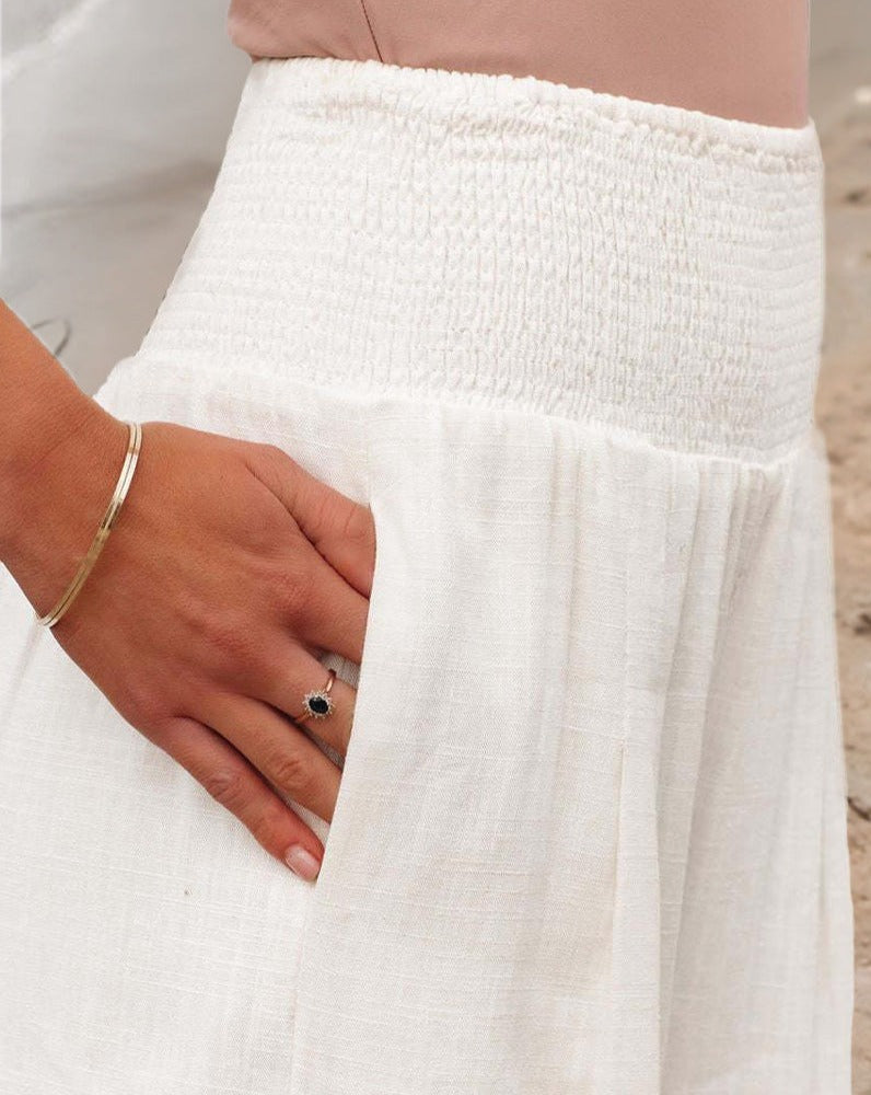 Ubud - Pantalon Taille Haute en Coton