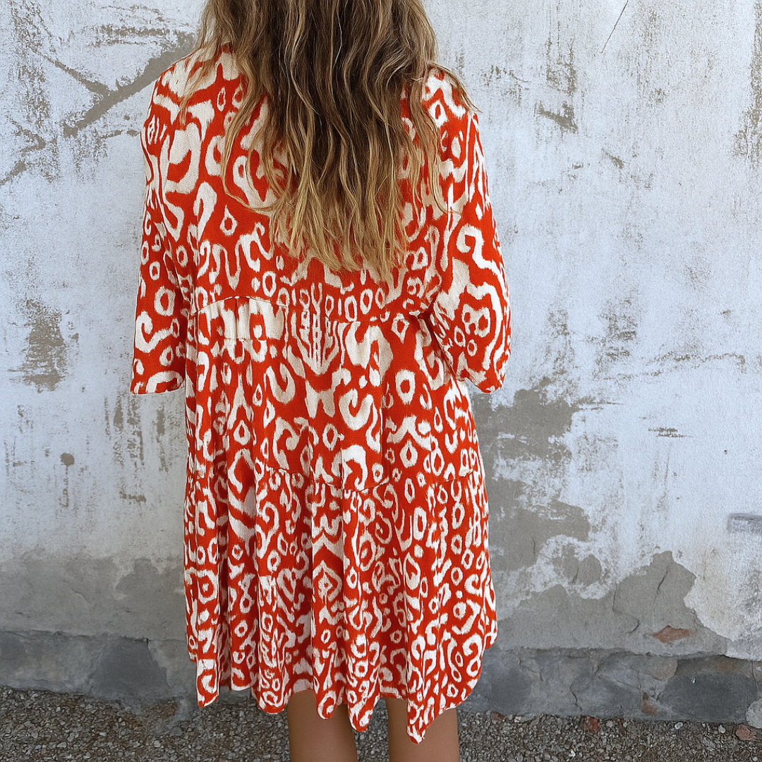 FLORELLA - Robe Élégante à Encolure en V