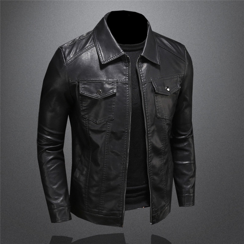 Simon | Veste en cuir pour homme, artisanale
