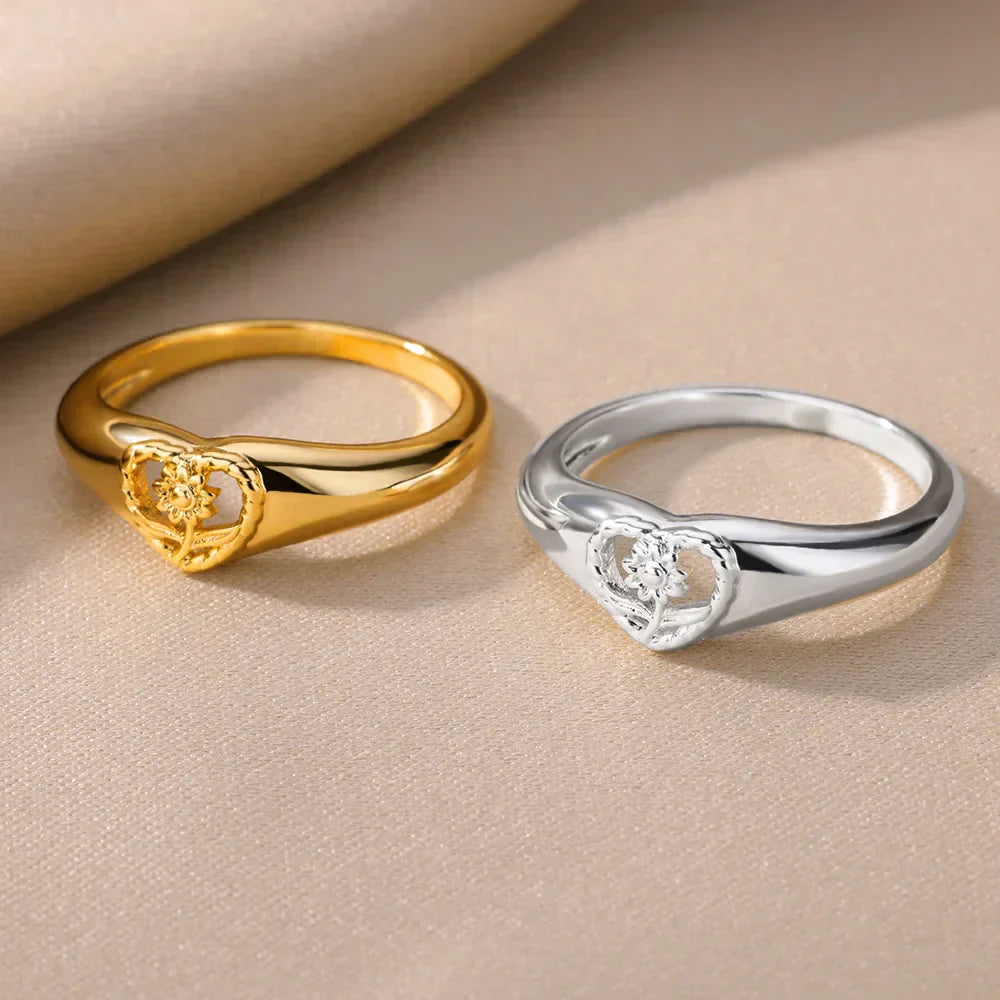 Antoinette | Bague Cœur Floral