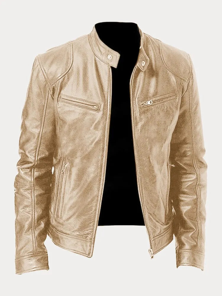 Tobias™ - Veste en cuir casual