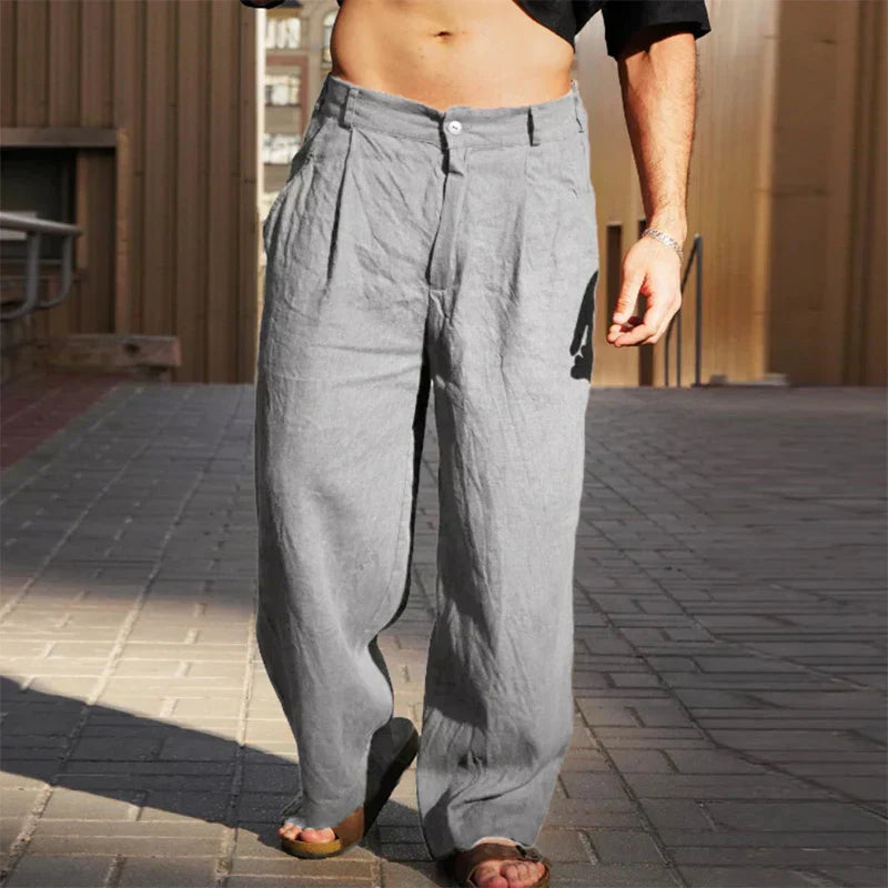 Hubert™ | Pantalon large en lin