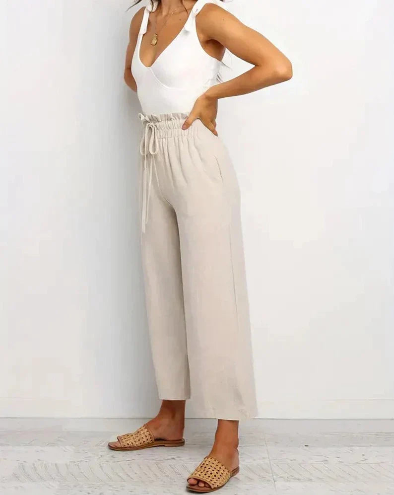 Yamira - Pantalones de Lino Cómodos