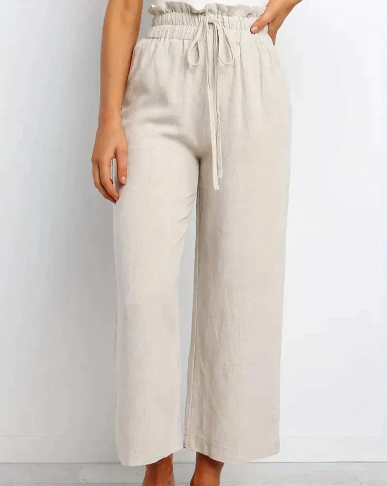 Yamira - Pantalones de Lino Cómodos