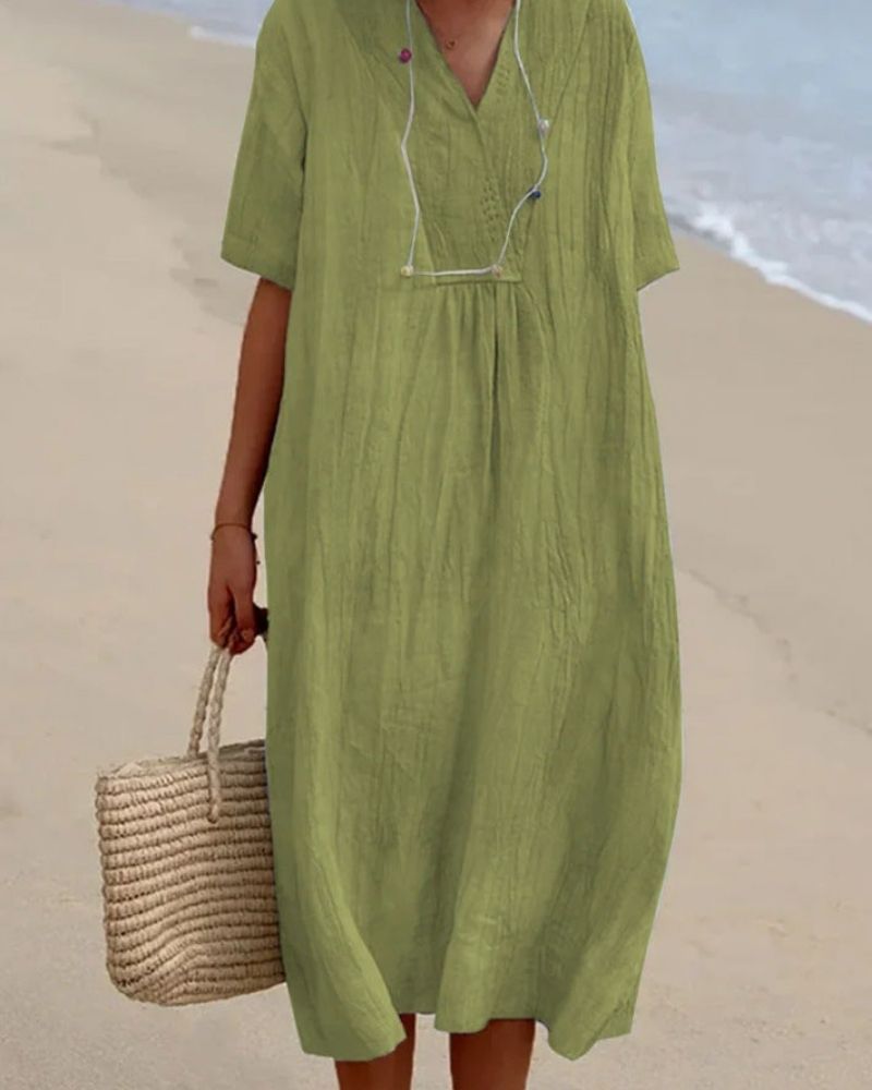 MYKA - LINEN STRAND ROBE