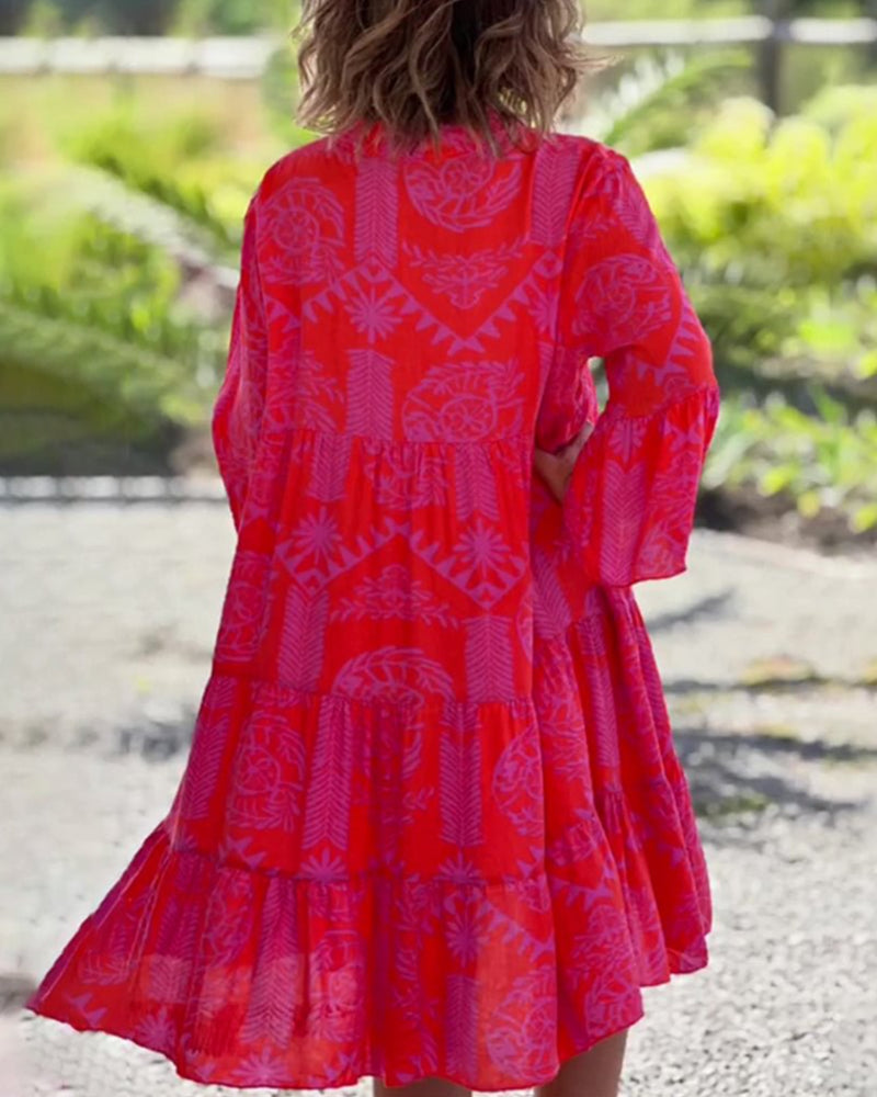 SARA - Robe boho à manches larges