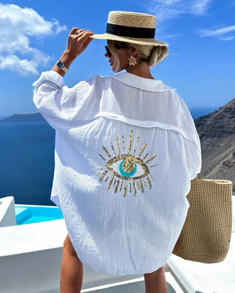 SORAYA - T-shirt Casual avec Paillettes