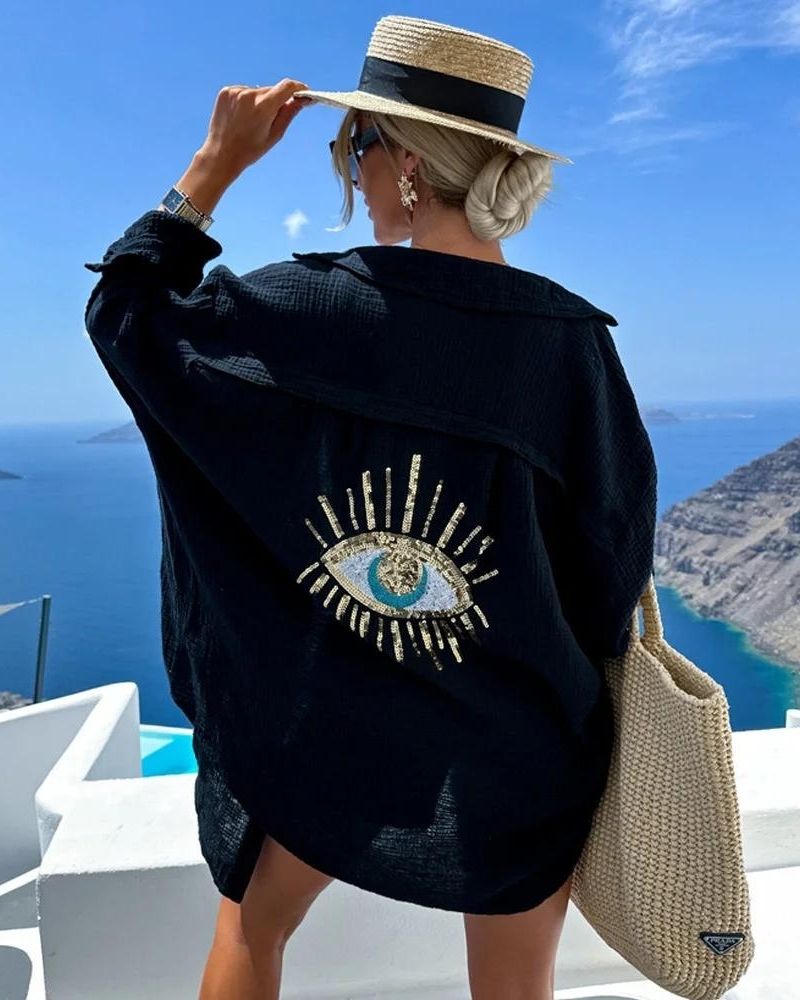 SORAYA - T-shirt Casual avec Paillettes