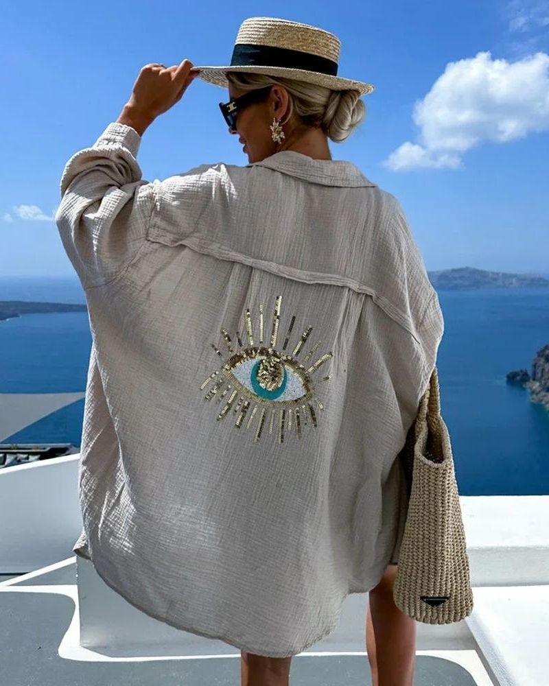 SORAYA - T-shirt Casual avec Paillettes