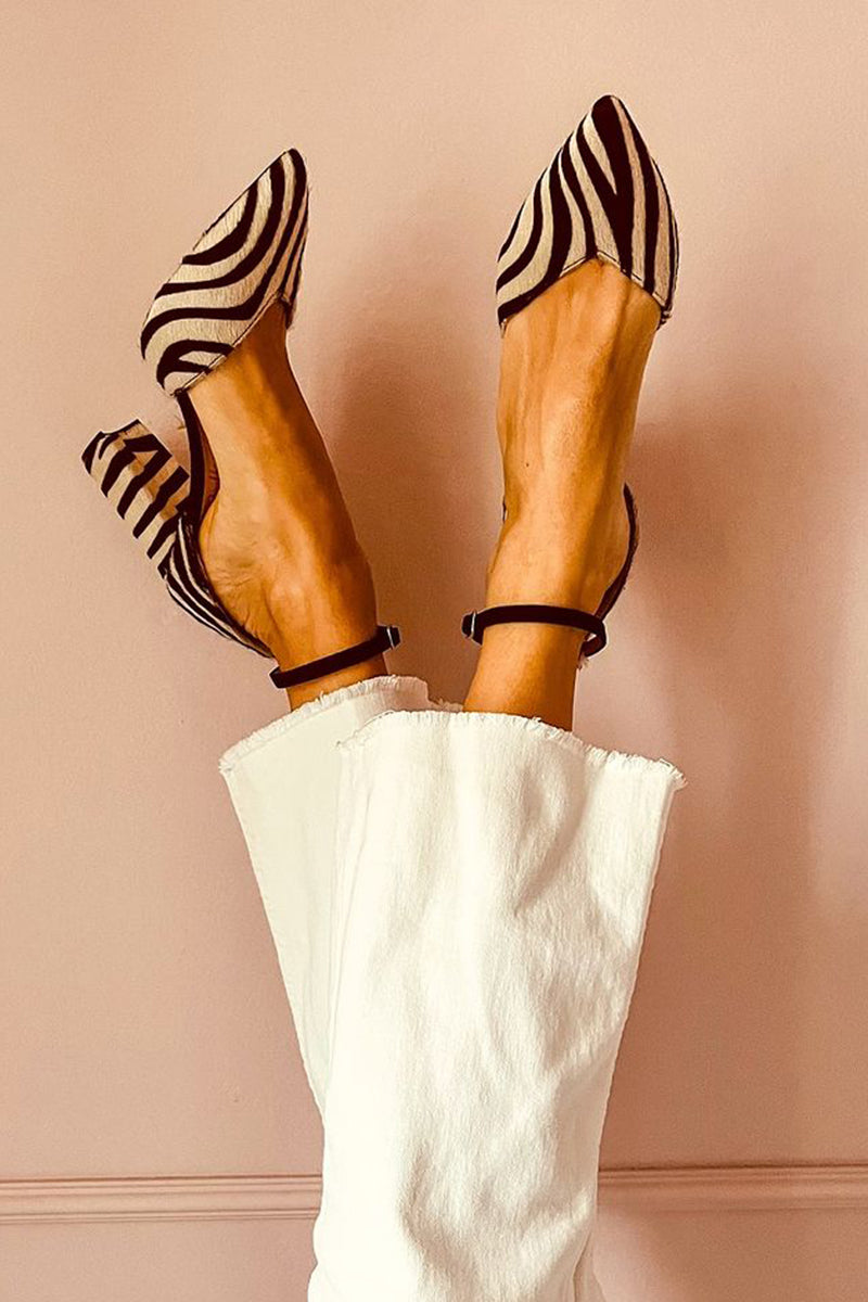 Zebrina™ | Sandales à talon moyen avec motif zèbre