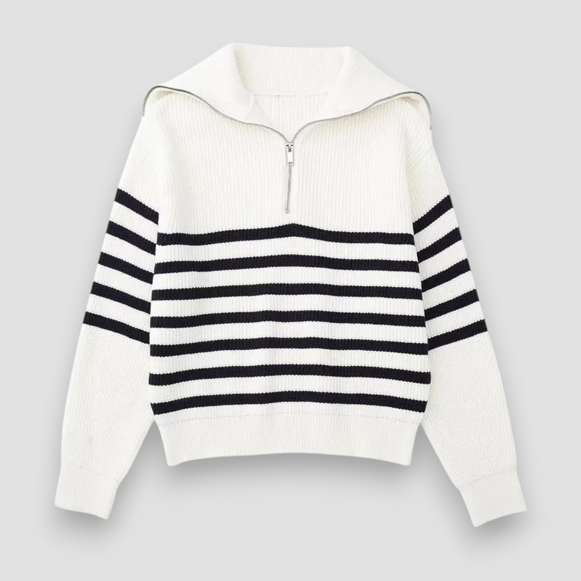 Marceau™ | Pull Zippé Rayé
