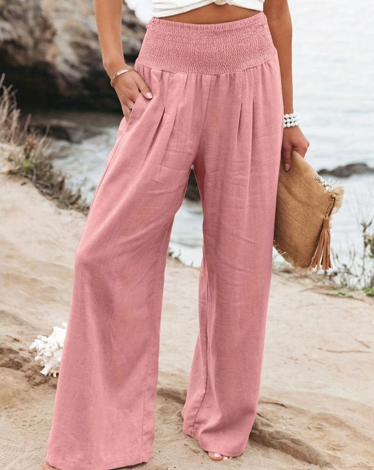 Ubud - Pantalon Taille Haute en Coton