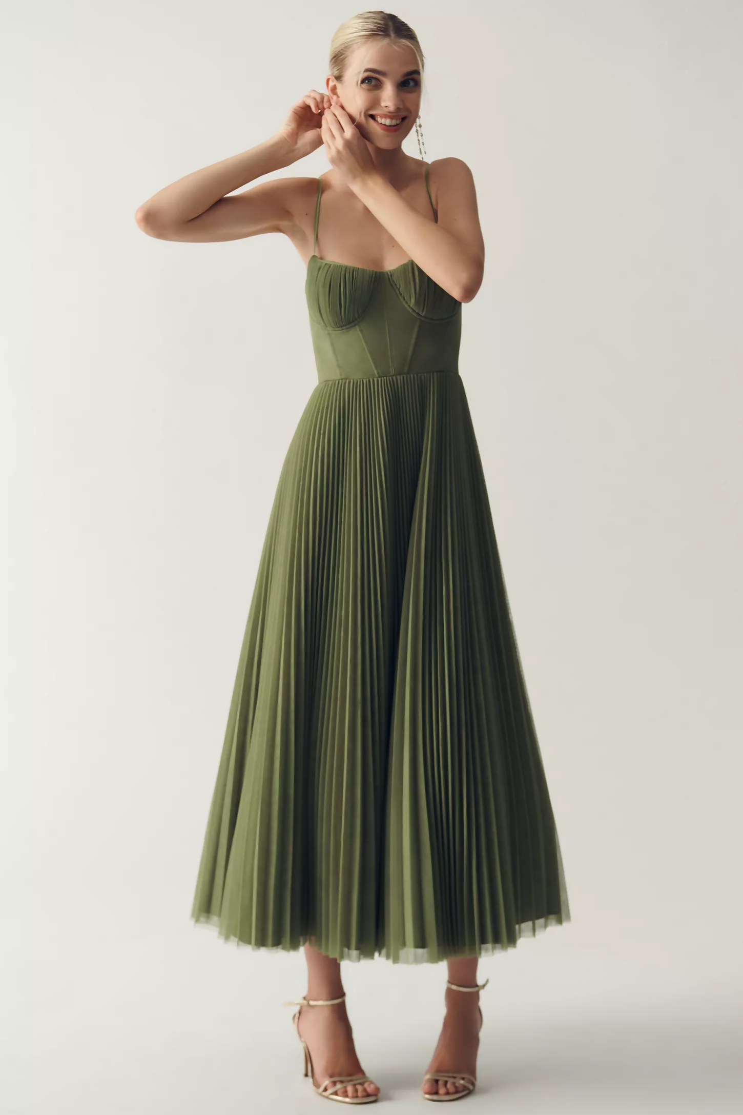 Robe Olivia dos ouvert | Vert