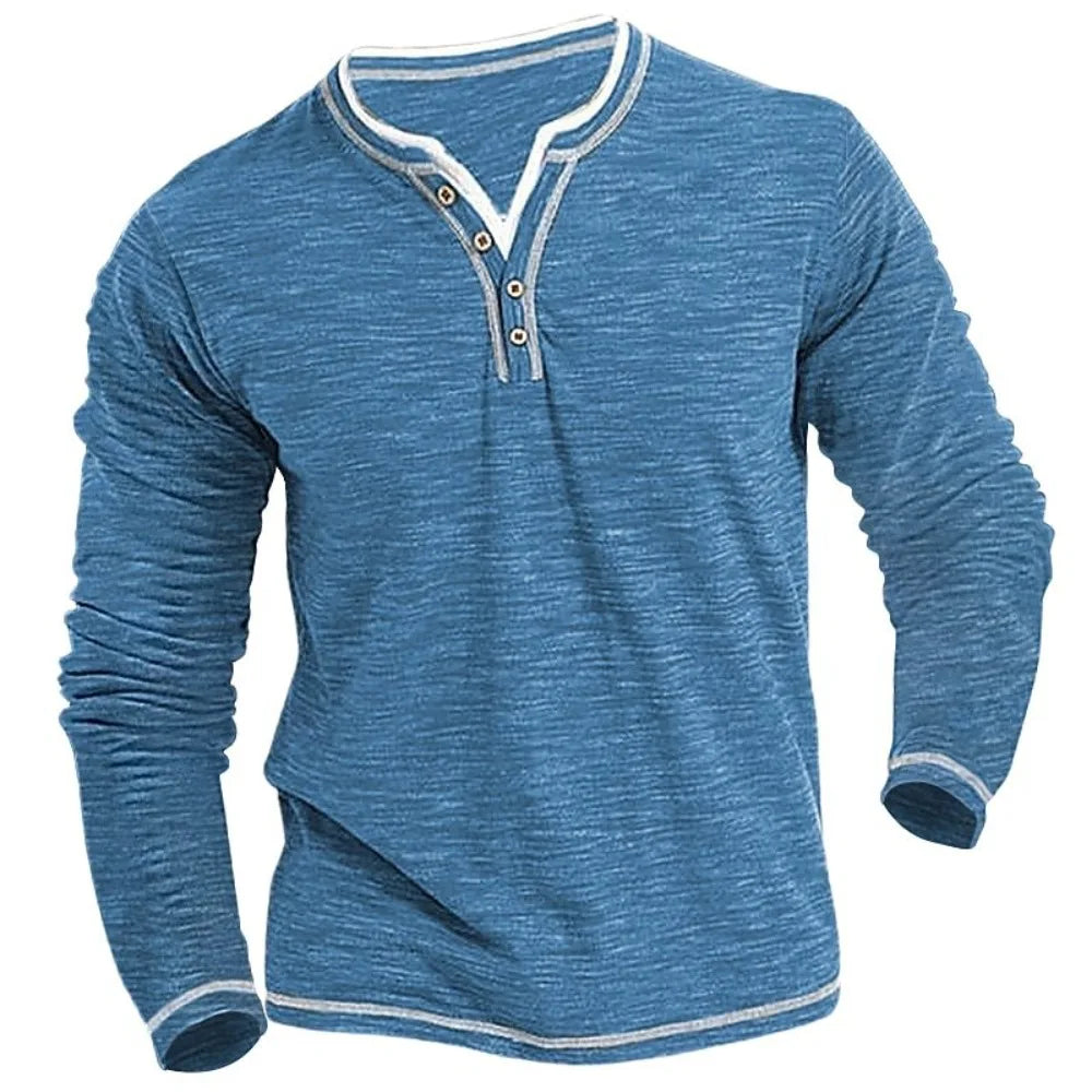 Denis™ | Chemise à manches longues avec décolleté en V