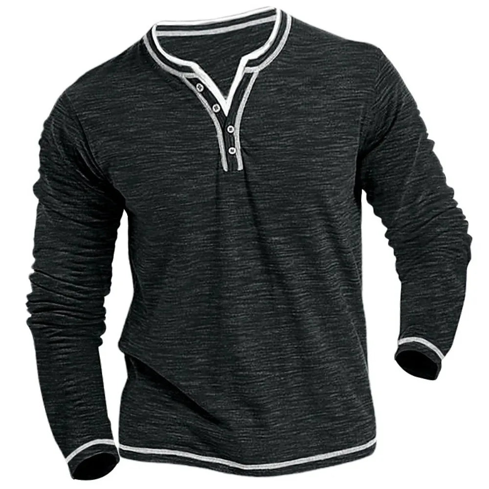 Denis™ | Chemise à manches longues avec décolleté en V