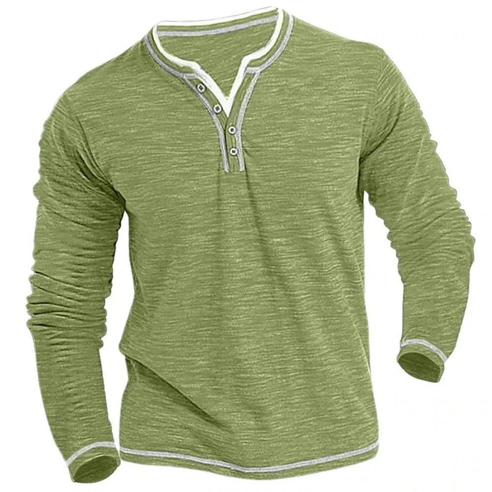 Denis™ | Chemise à manches longues avec décolleté en V