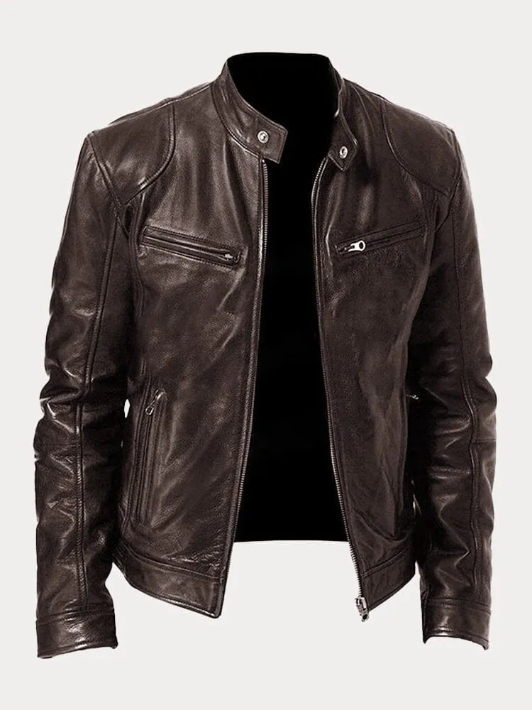 Tobias™ - Veste en cuir casual