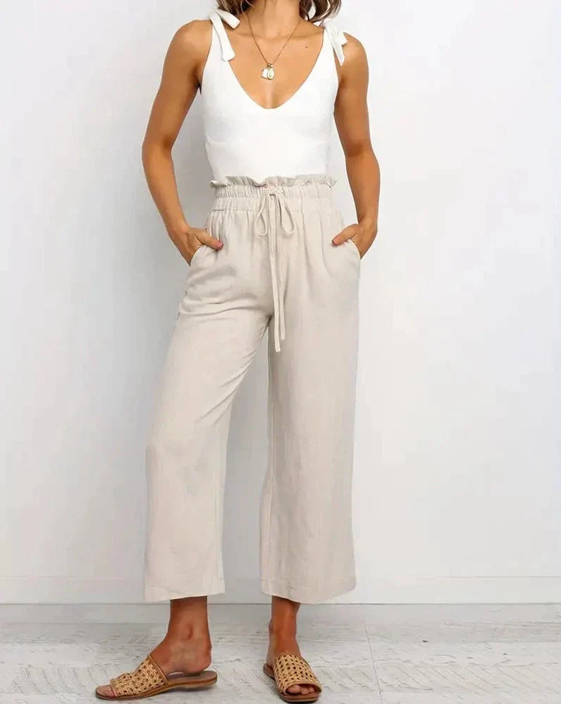 Yamira - Pantalones de Lino Cómodos