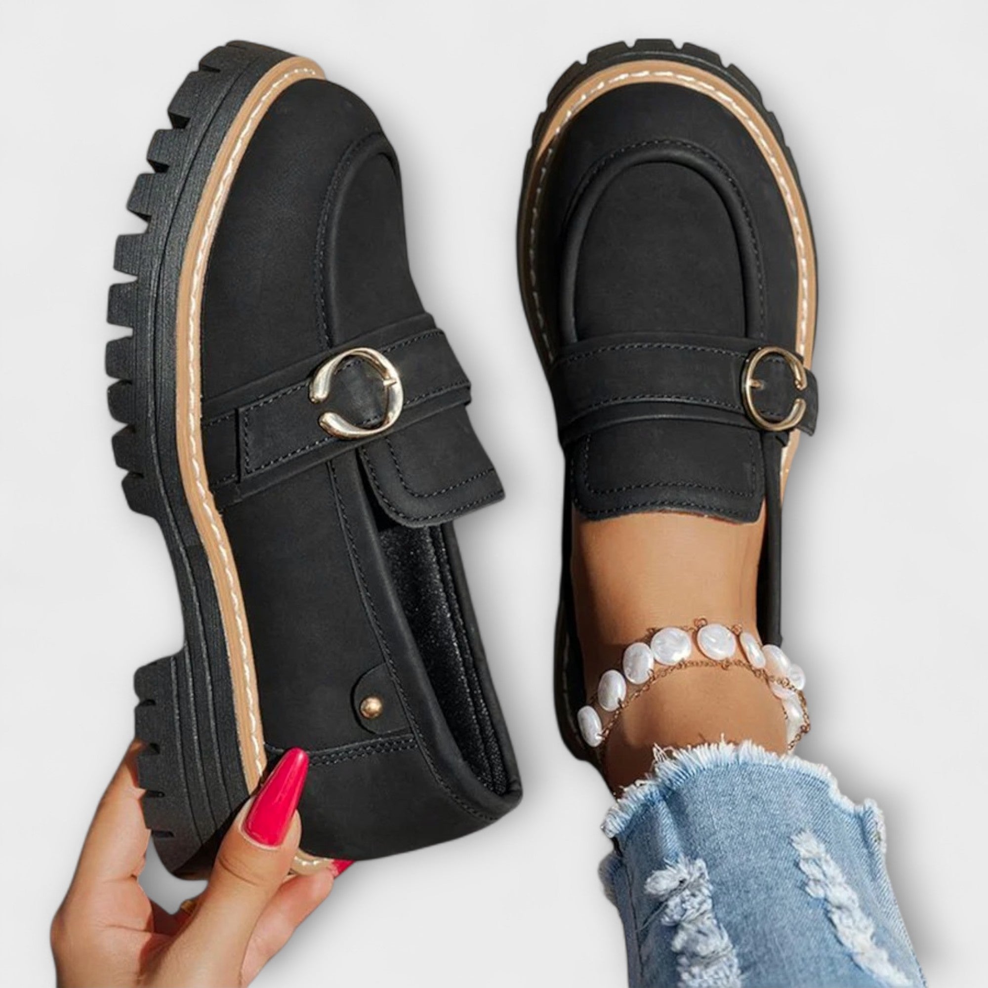 Lora – Mocassins Décontractés avec Bout Rond