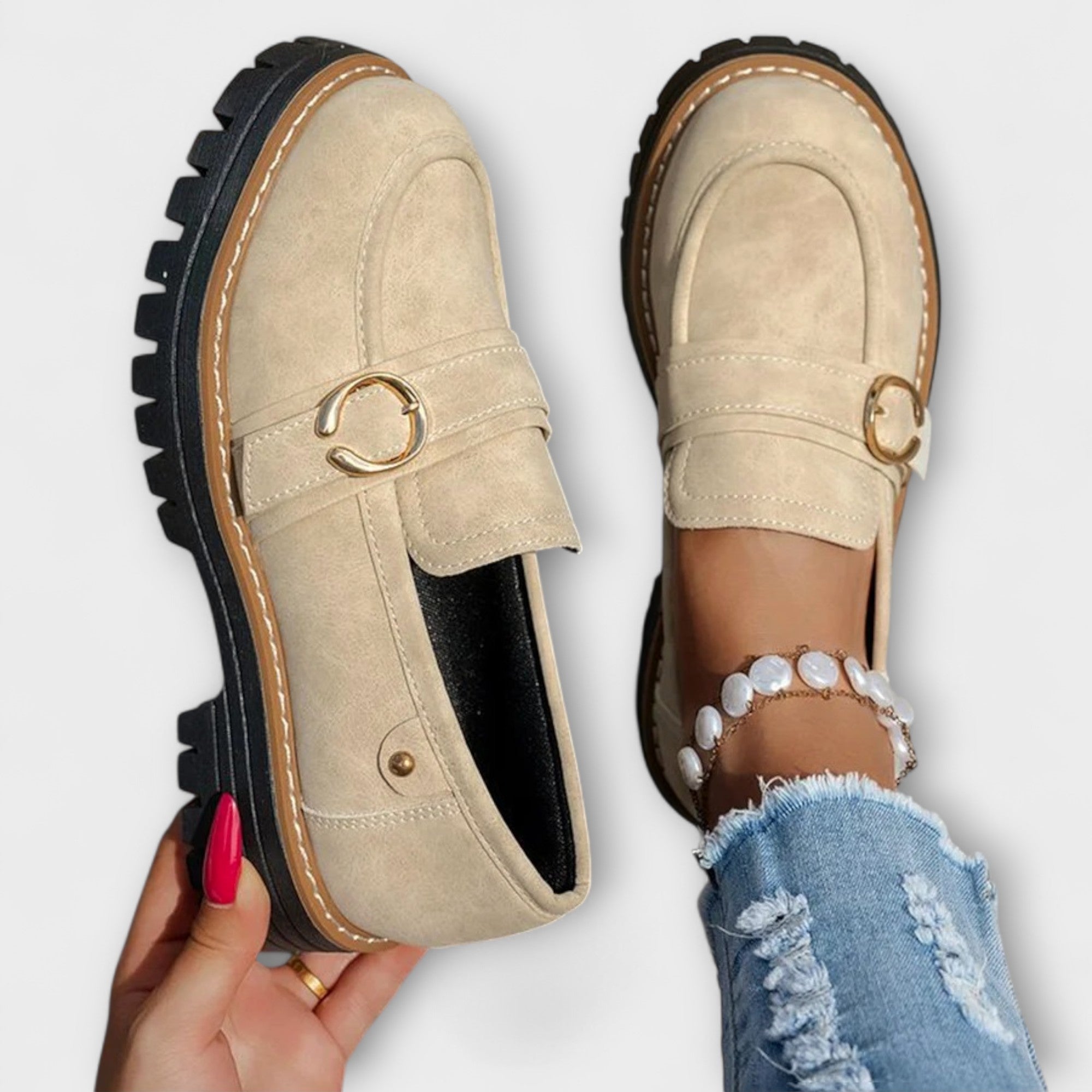 Lora – Mocassins Décontractés avec Bout Rond
