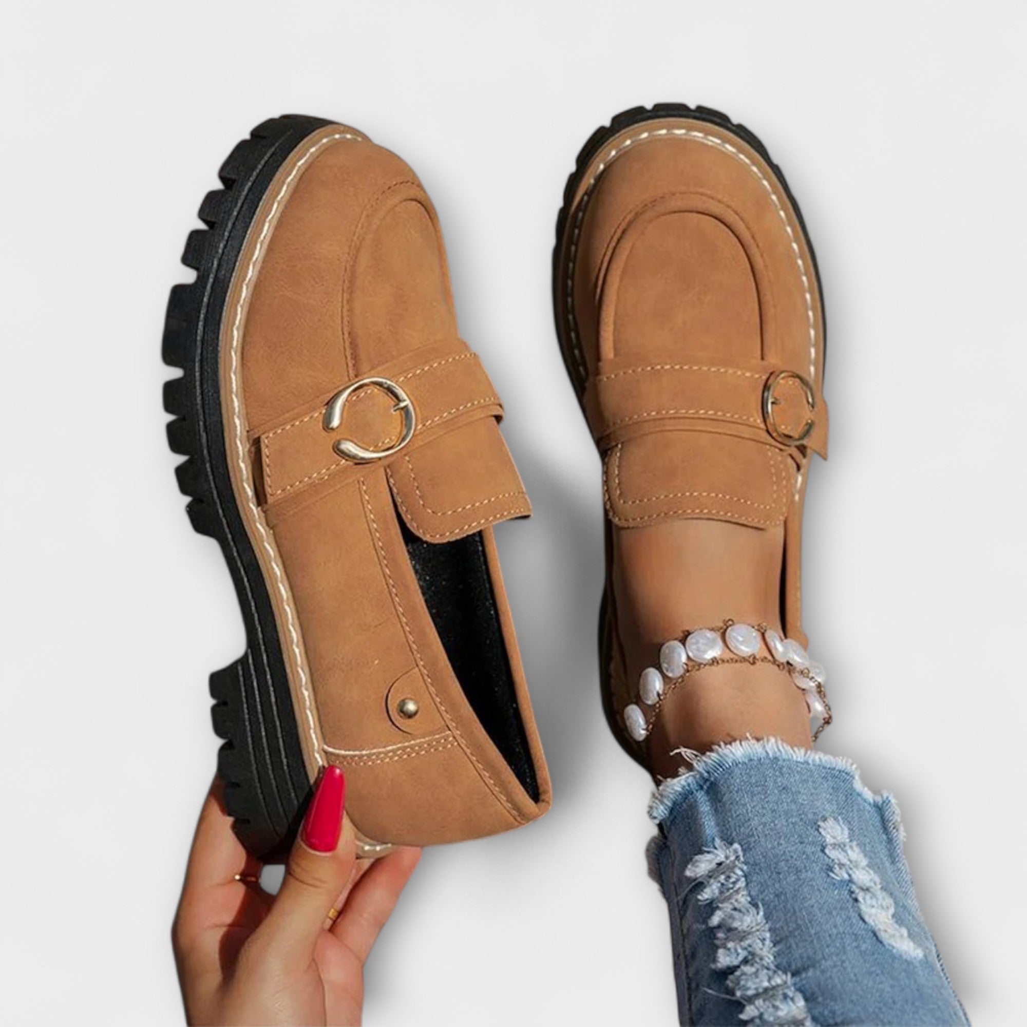 Lora – Mocassins Décontractés avec Bout Rond